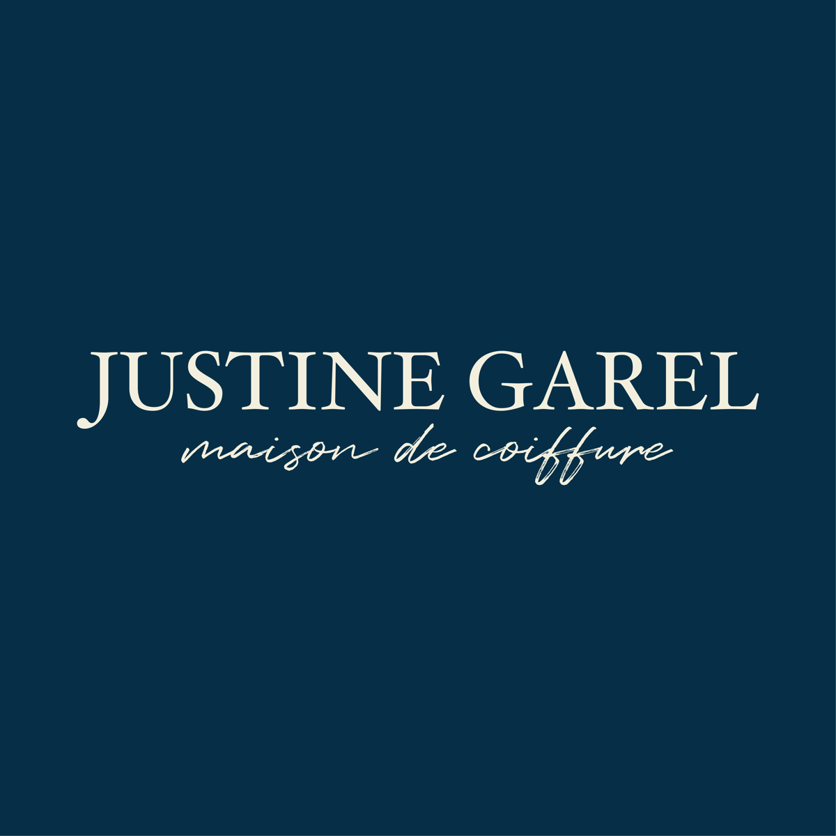 Justine Garel — logo maison de coiffure