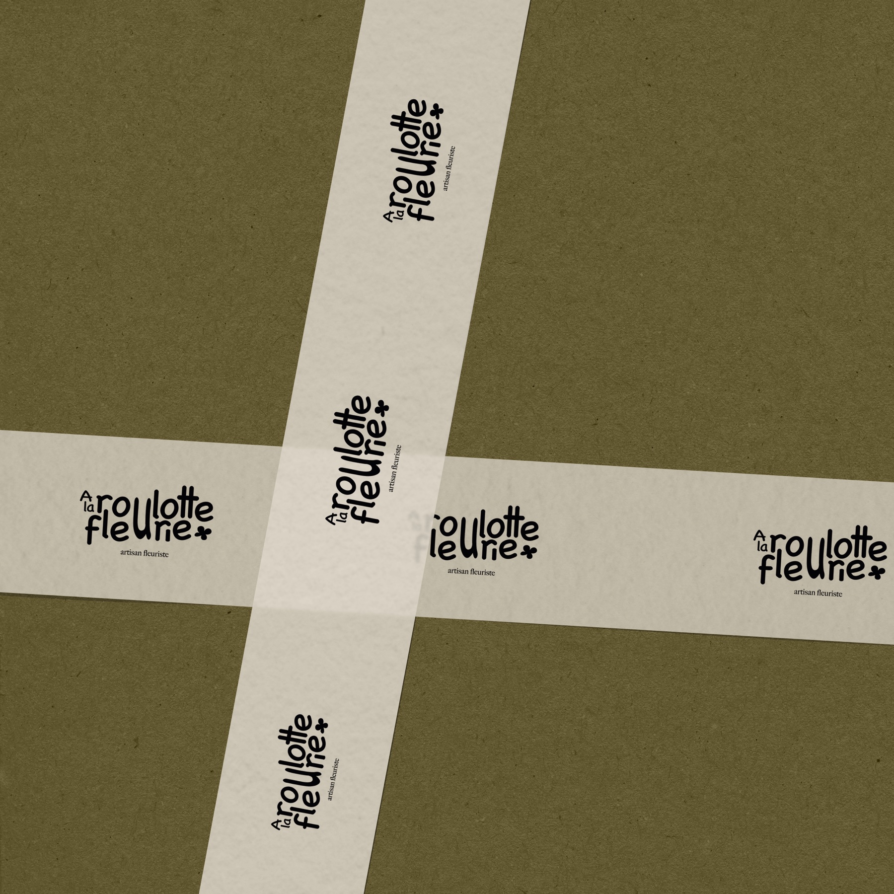 À la Roulotte Fleurie — mockup identité